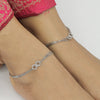 Silver Forever Heart Anklet